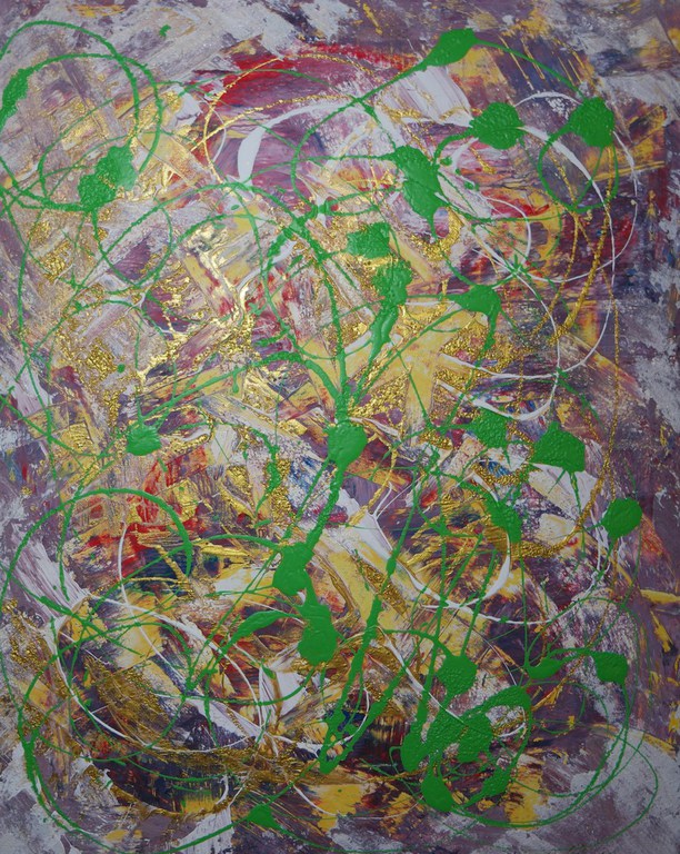 Abstraktes Gemälde mit Linien