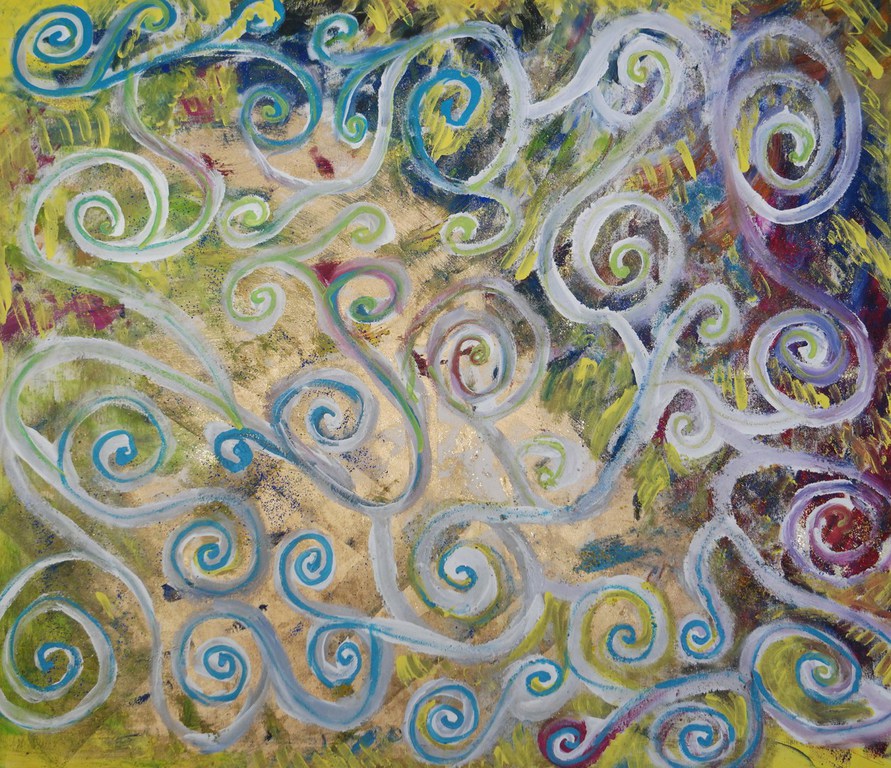 Bunte wirbelnde abstrakte Muster