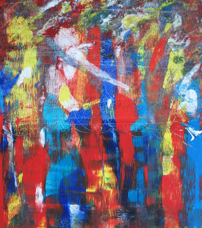 Farbenfrohes abstraktes Kunstwerk