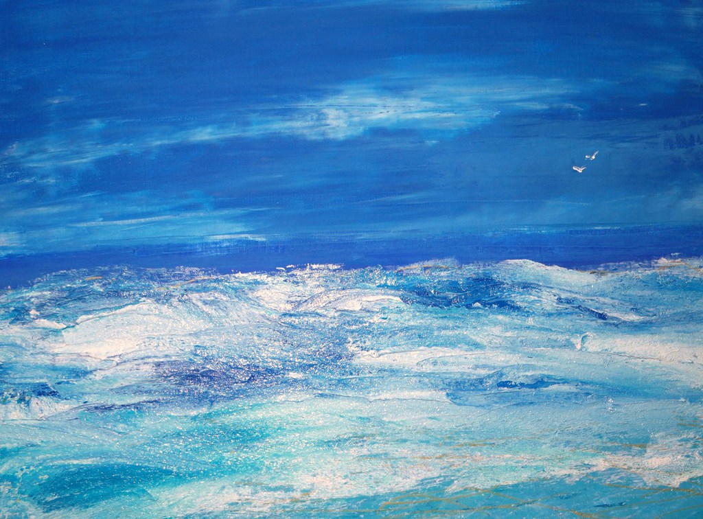 Himmel und Meer in Blau