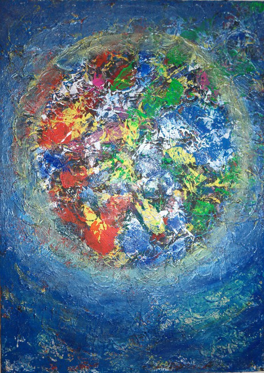 Bunte abstrakte Erdkugel Darstellungen