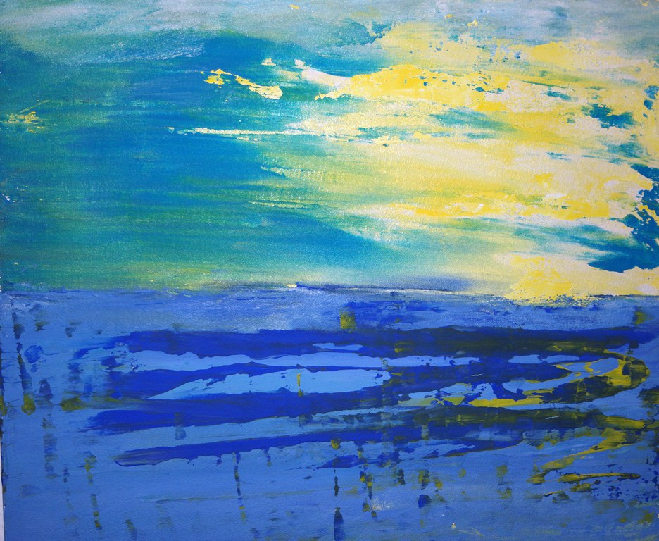 Abstrakte blaue Wasserlandschaft