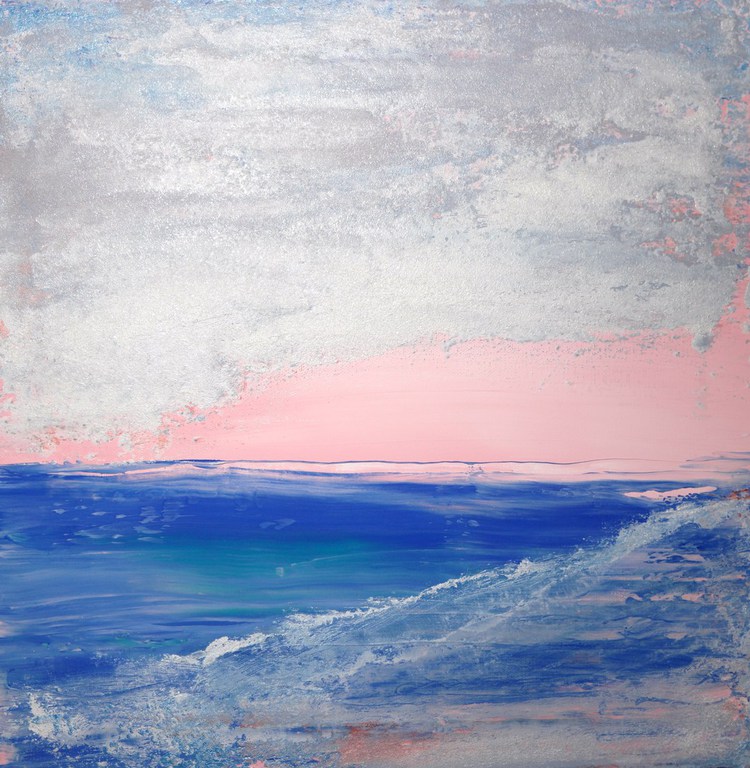 Abstrakte blaue Meerlandschaft