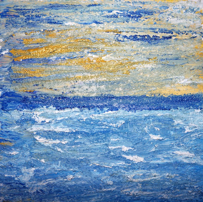 Abstrakte blaue Wasserlandschaft